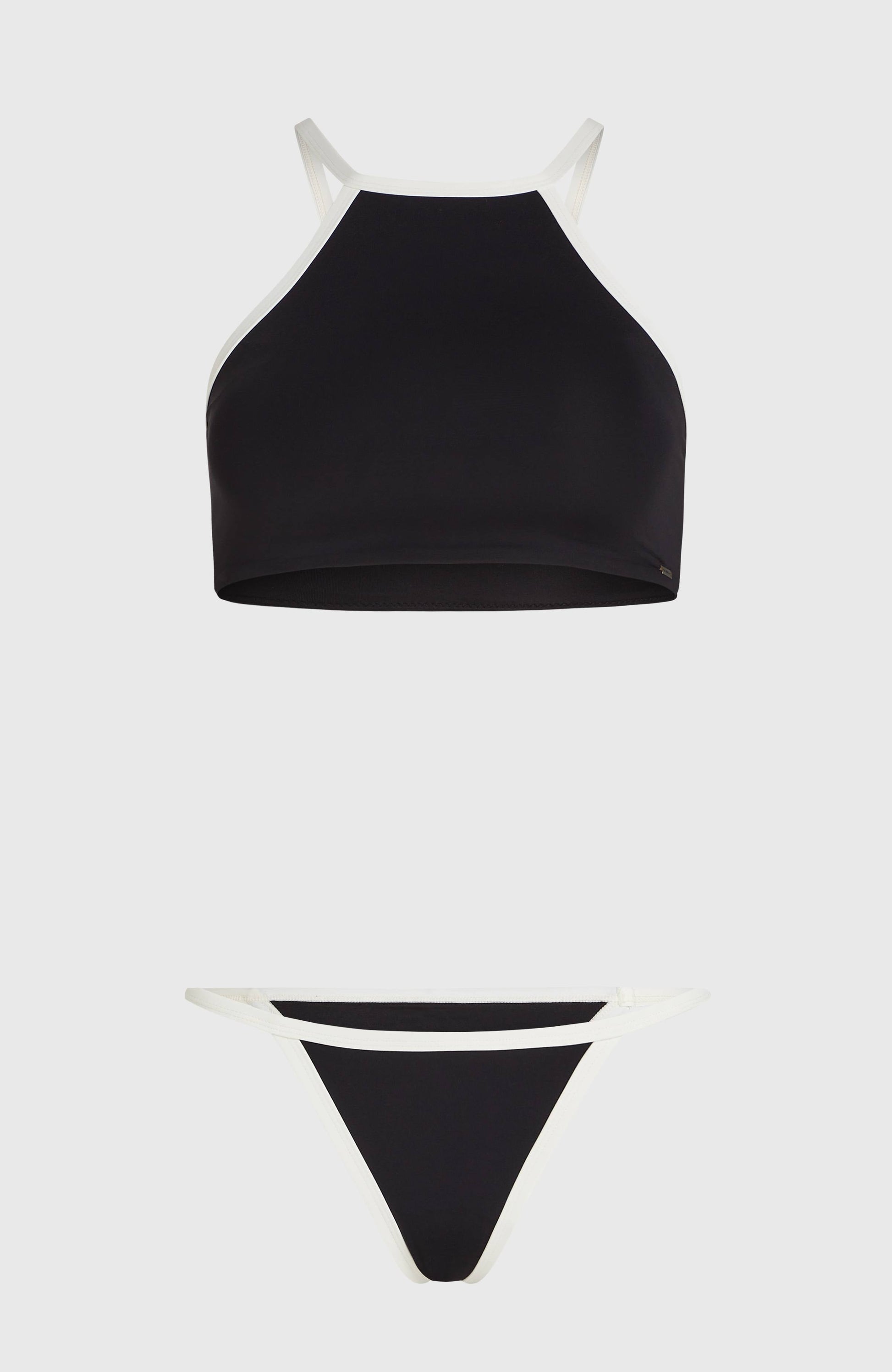 High-Neck Bikini Set Women Black Out
