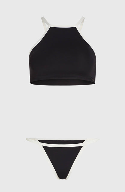 High-Neck Bikini Set Women Black Out