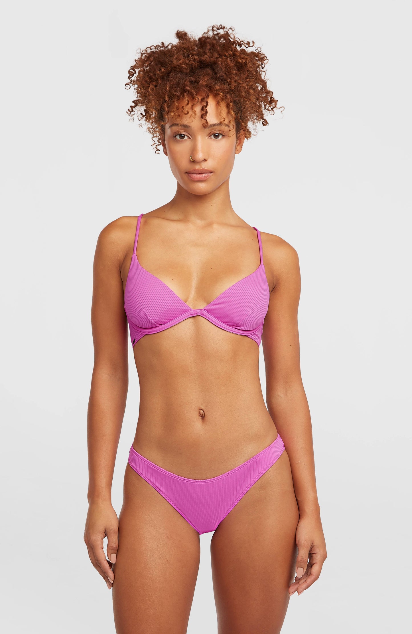 Honopu Rockey Bikini Set Women Electric Fuschia