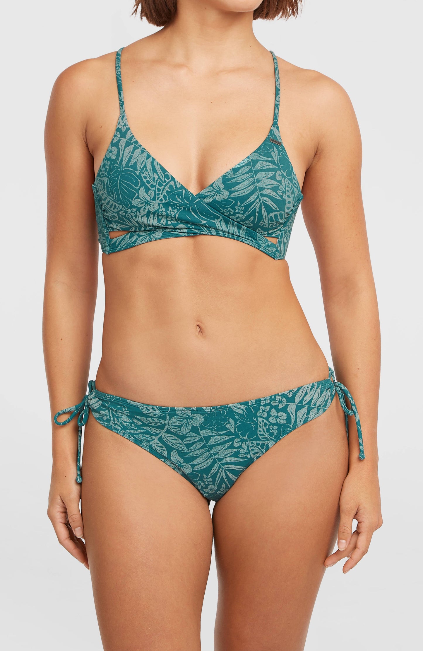 Rita Side-Tie Bikini Bottoms Women Green Island Sky