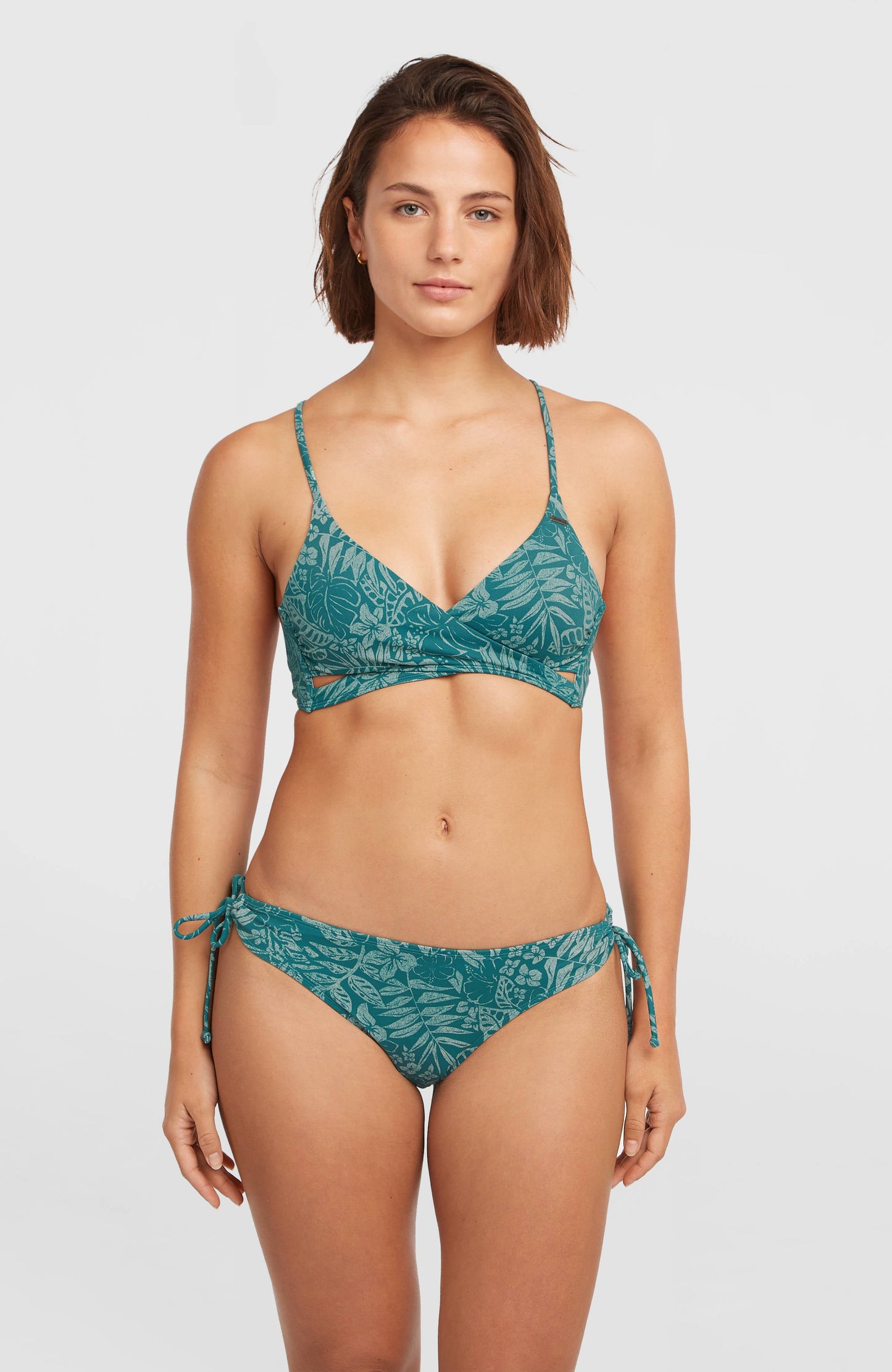 Rita Side-Tie Bikini Bottoms Women Green Island Sky