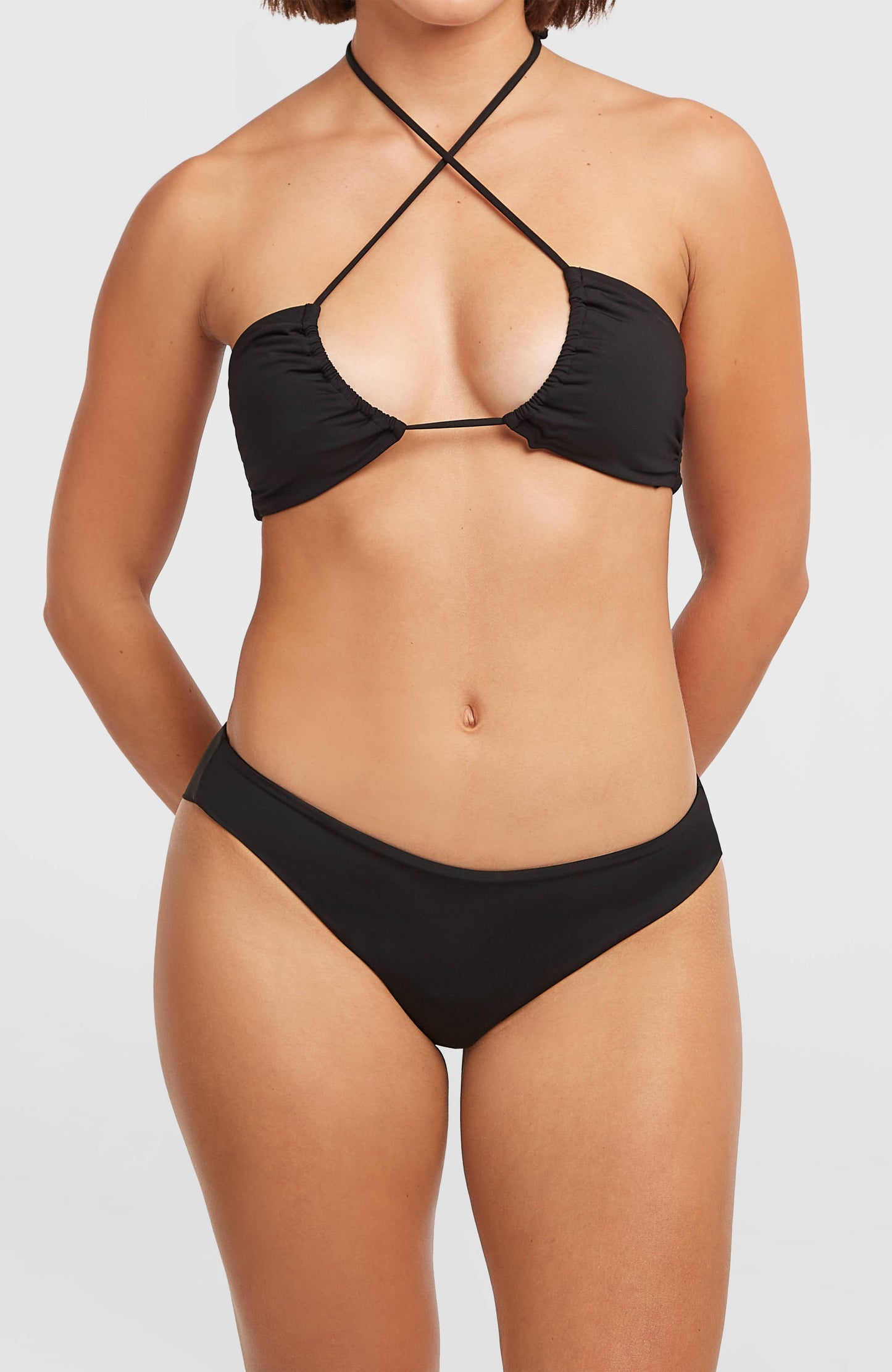 Maoi Bikini Bottoms Women Black Out