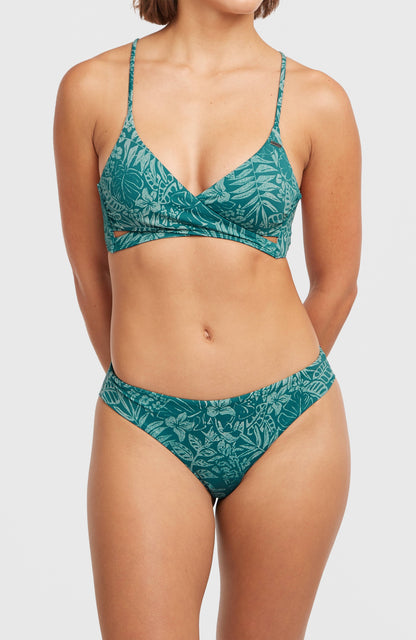 Maoi Bikini Bottoms Women Green Island Sky