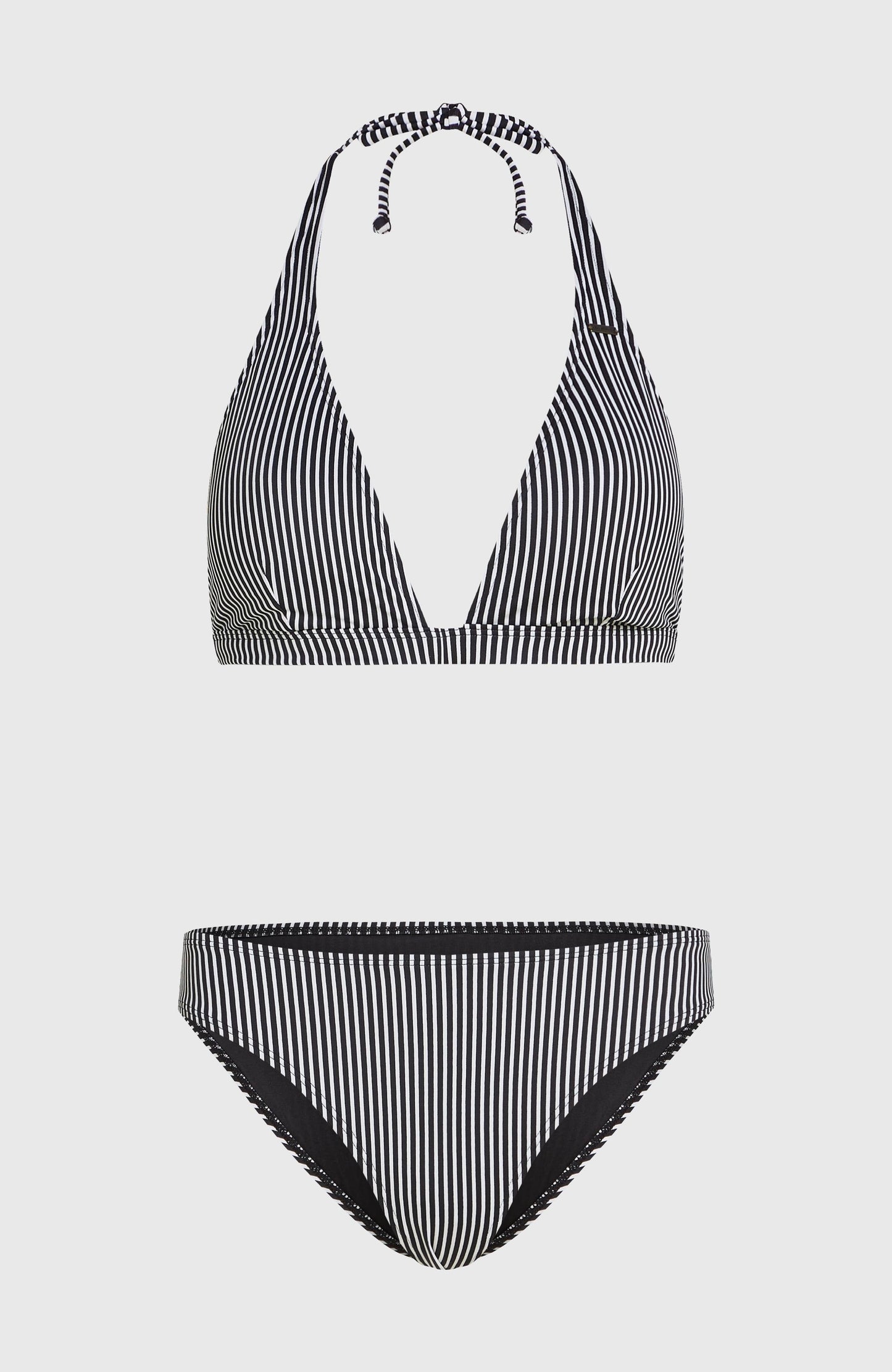 Essentials Marga Cruz Bikini Set Women Black Micro Stripe