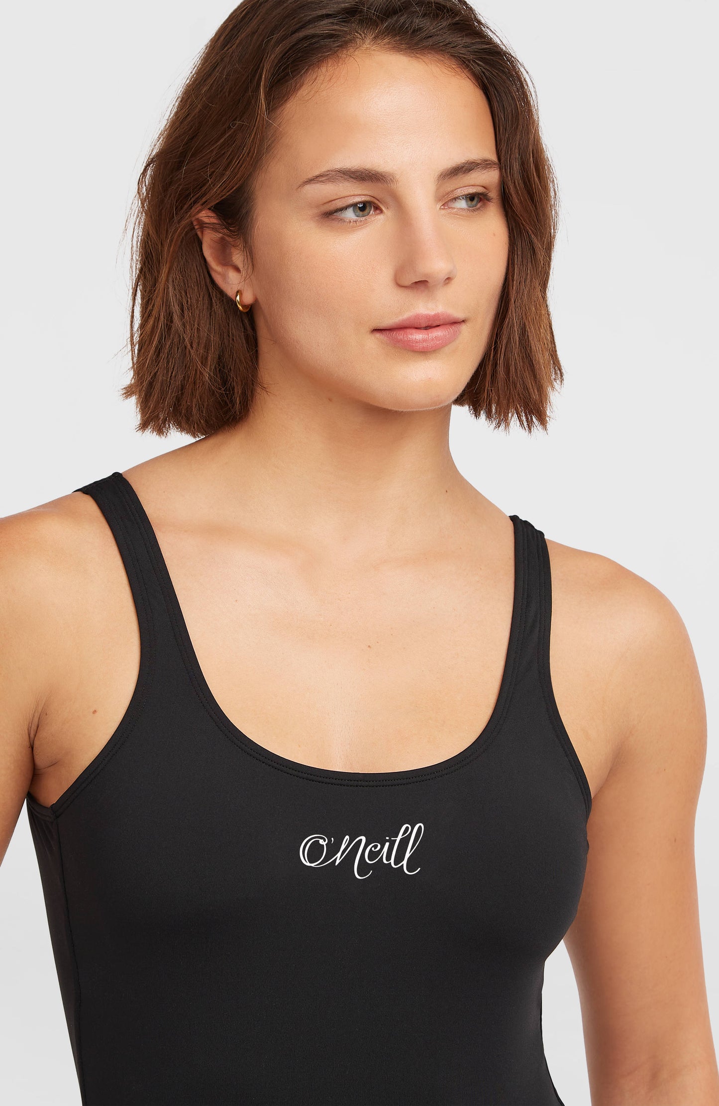 Essentials Script Swimsuit Women Black Out