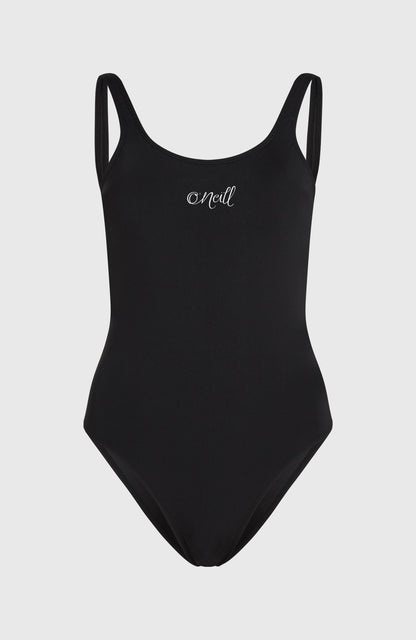 Essentials Script Swimsuit Women Black Out