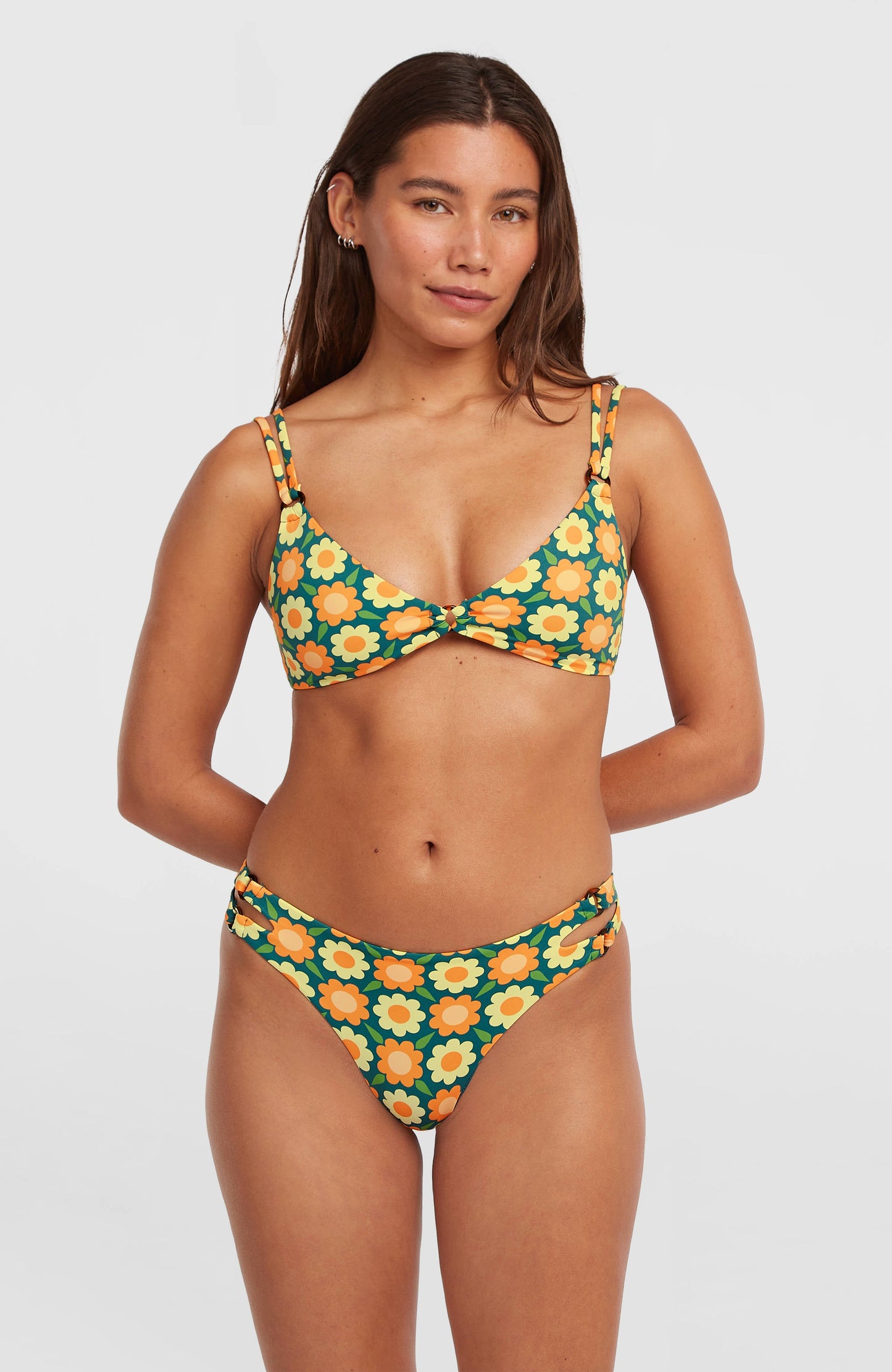O'Riginals Bikini Set Women Green Retro Flower