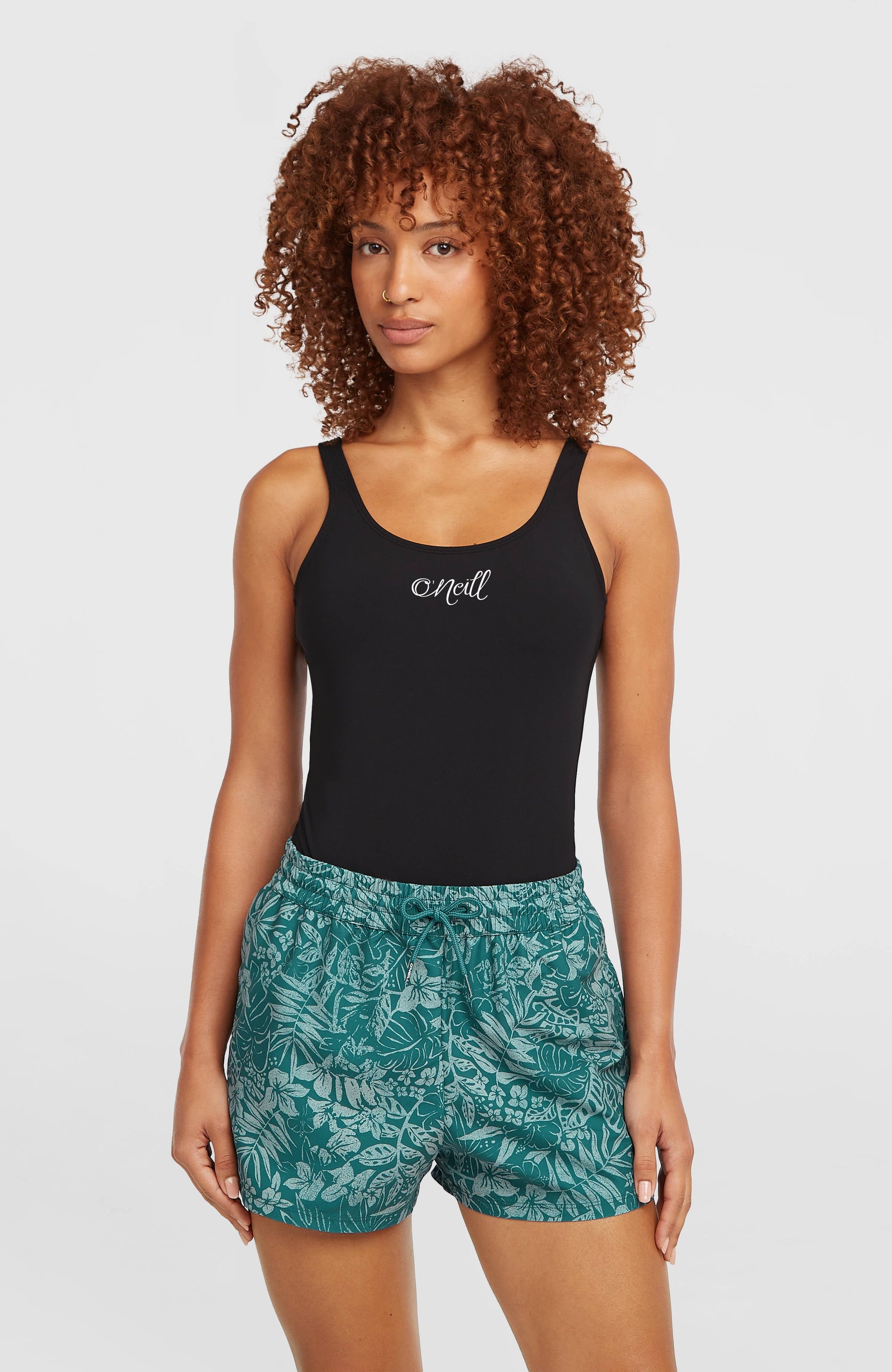 Essentials 12'' All-Over Print Swimshorts Women Green Island Sky