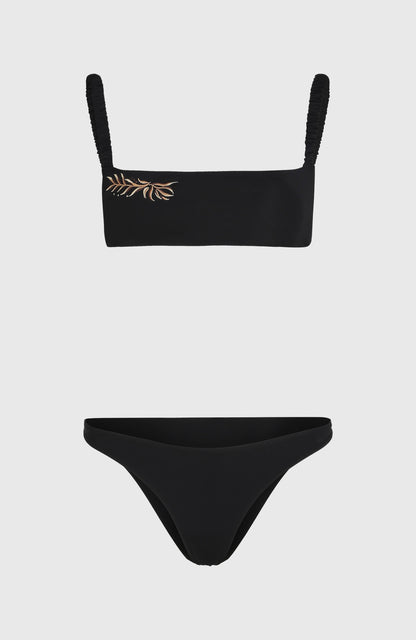 Bundoran Flamenco Embroidery Bikini Set Women Black Out