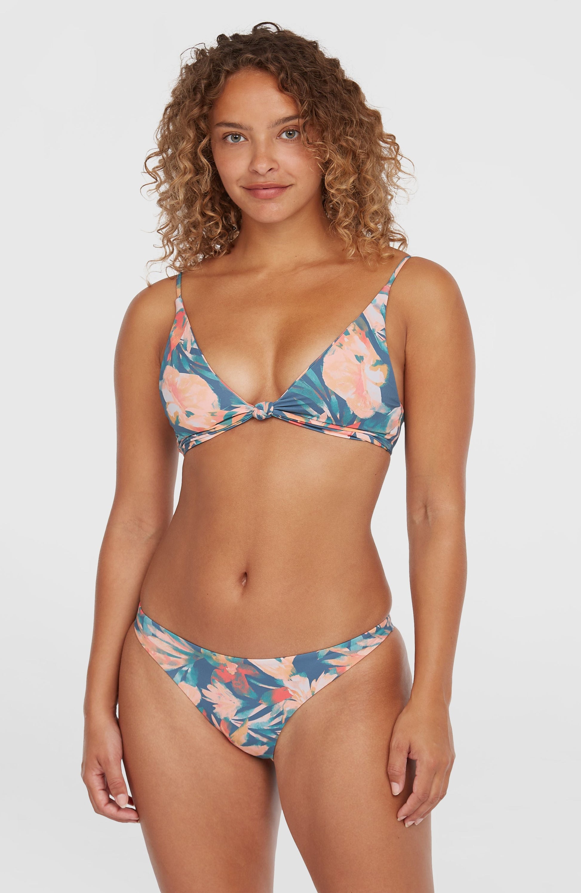 Pismo Flamenco Bikini Set Women Blue Painted Tropics