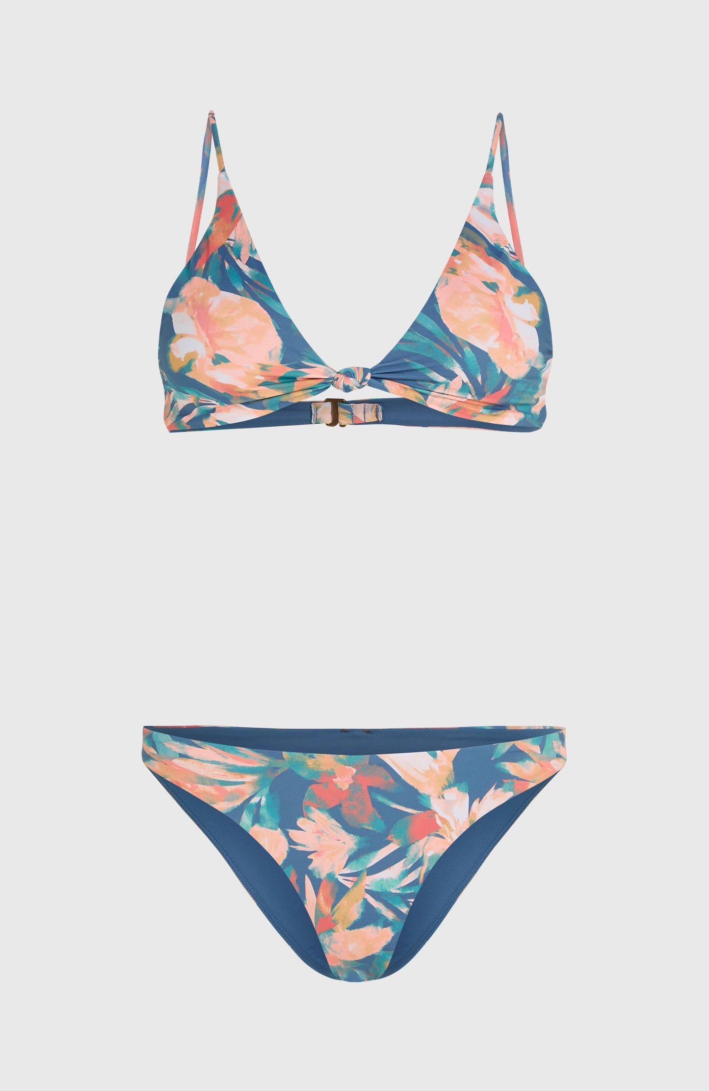 Pismo Flamenco Bikini Set Women Blue Painted Tropics