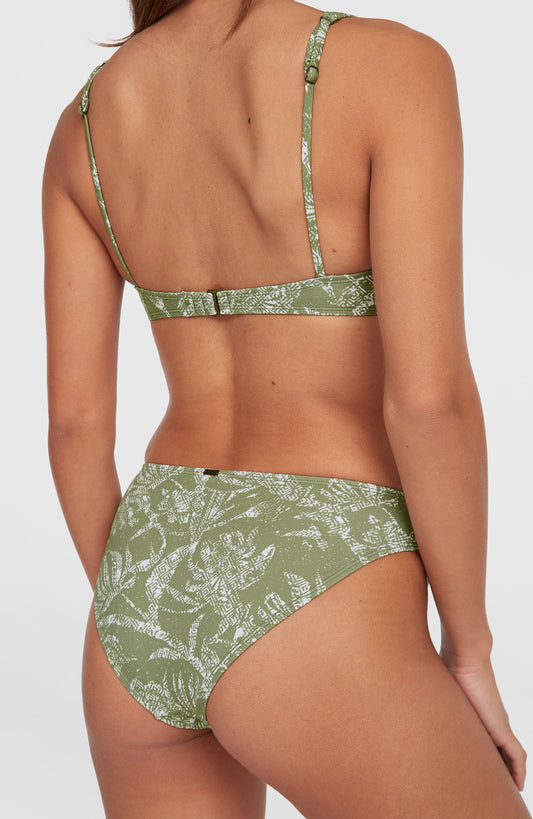 Rita Bikini Bottoms Women Green Textured Jungle