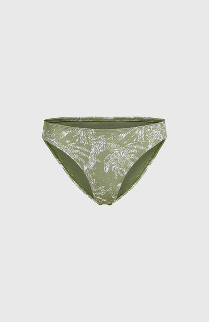 Rita Bikini Bottoms Women Green Textured Jungle