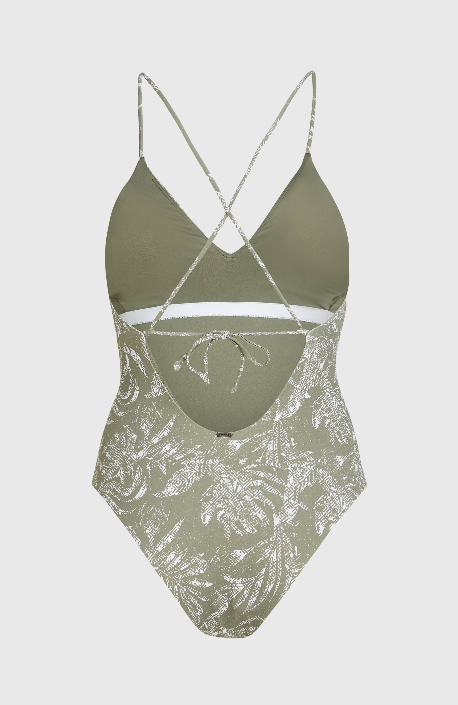 Jaida Swimsuit Women Green Textured Jungle