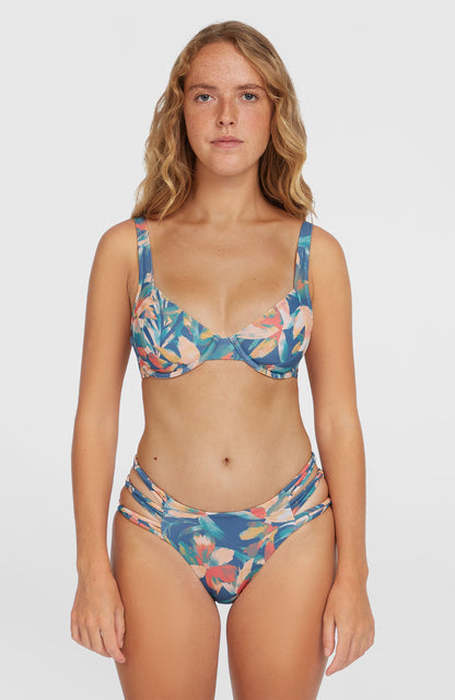 Elsie Underwire Bikini Top Women Blue Painted Tropics