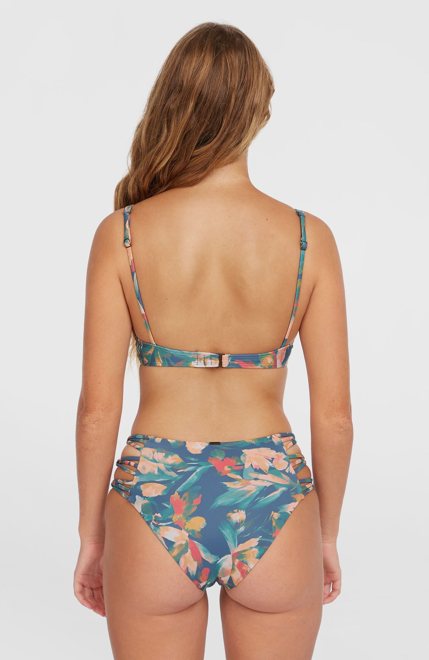 Elsie Underwire Bikini Top Women Blue Painted Tropics