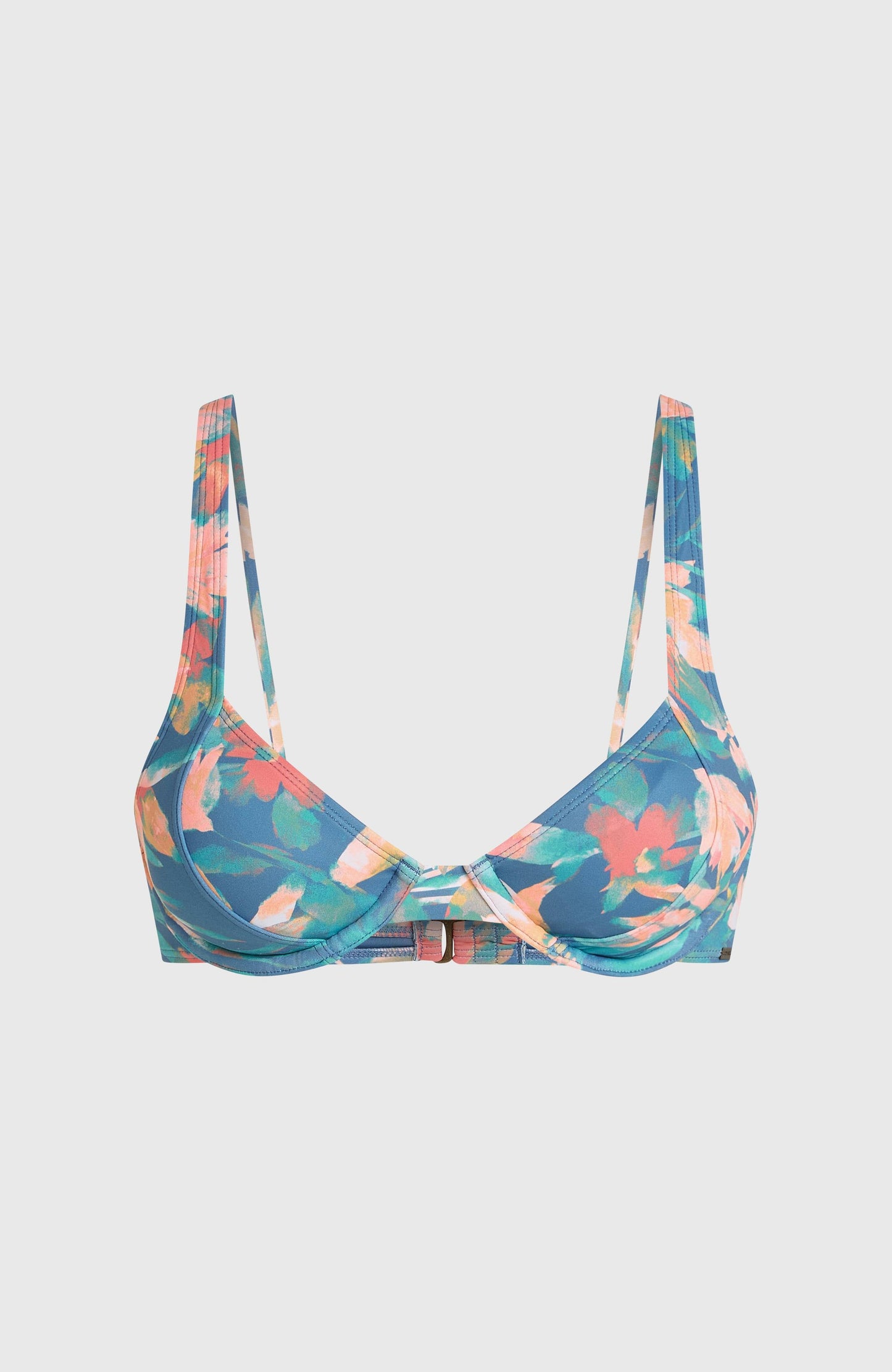 Elsie Underwire Bikini Top Women Blue Painted Tropics