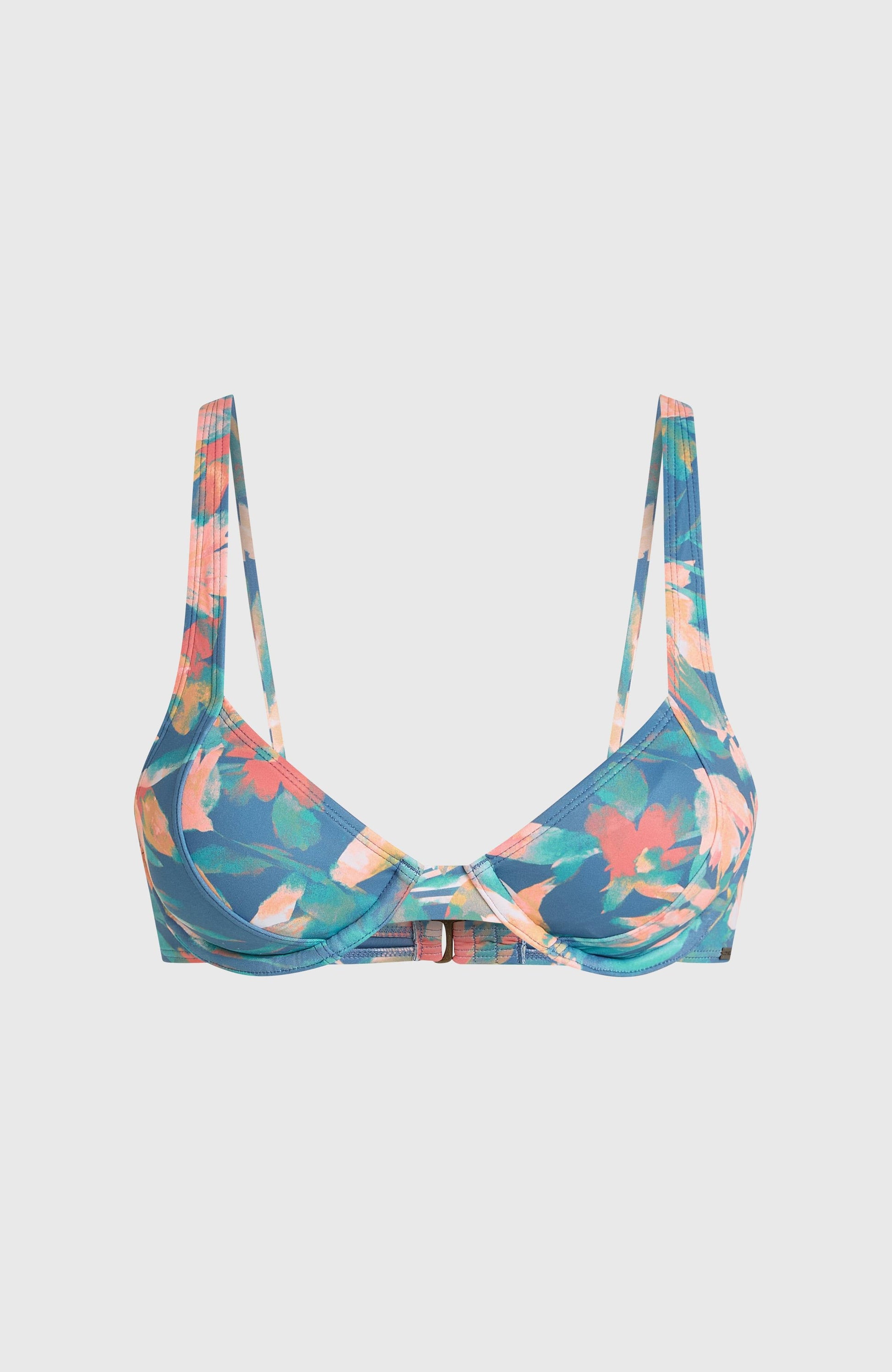 Elsie Underwire Bikini Top Women Blue Painted Tropics