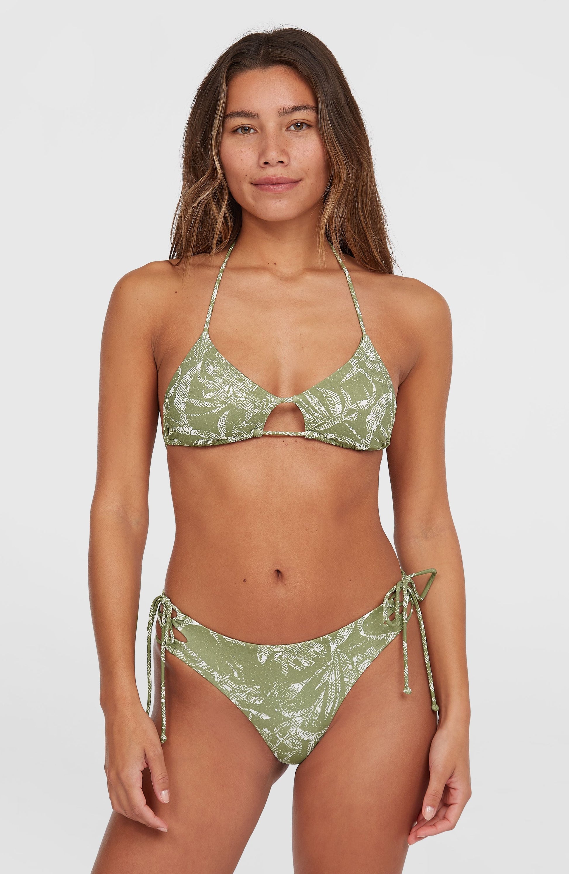Madrid Jensen Bikini Set Women Green Textured Jungle