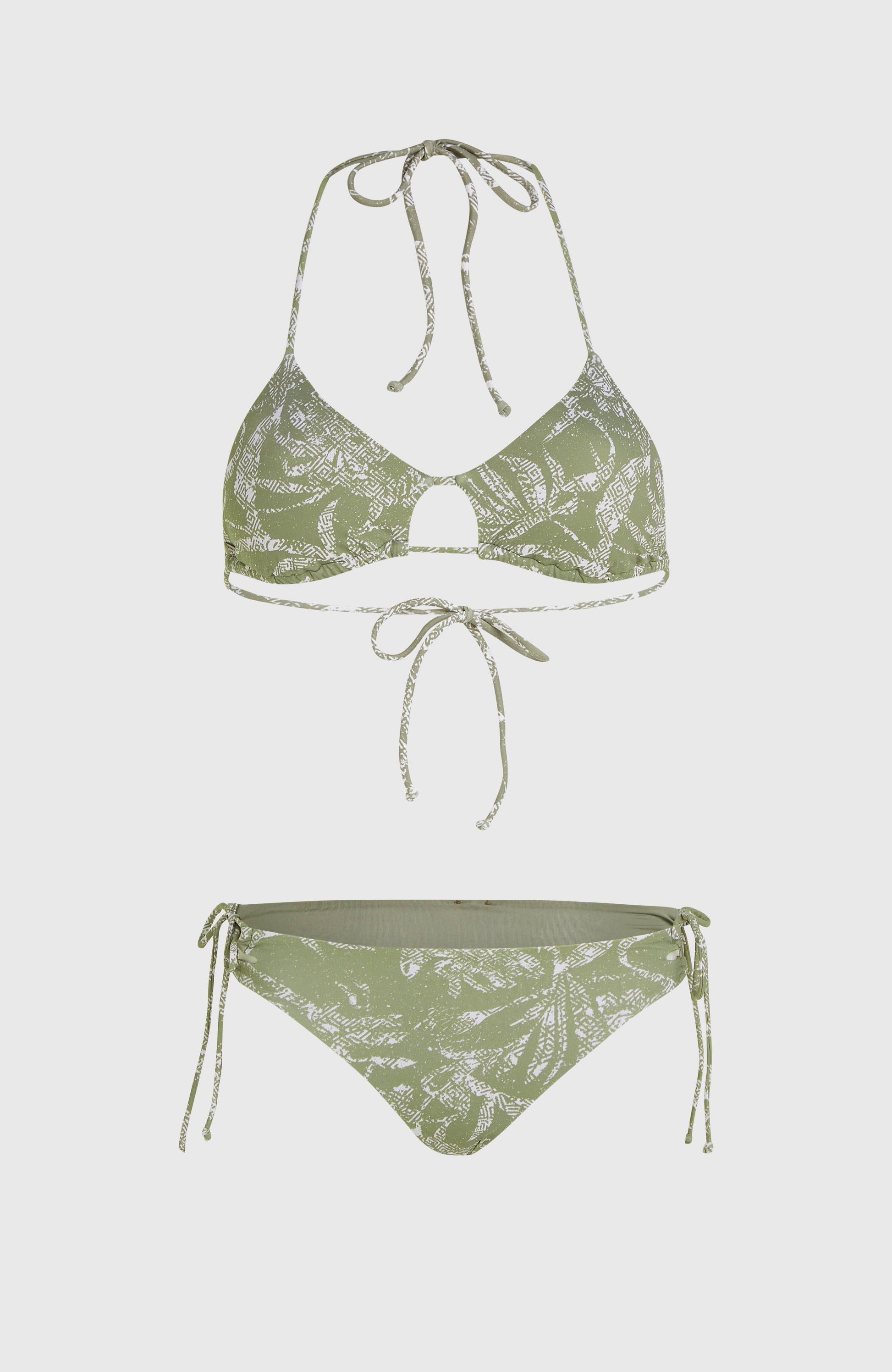 Madrid Jensen Bikini Set Women Green Textured Jungle