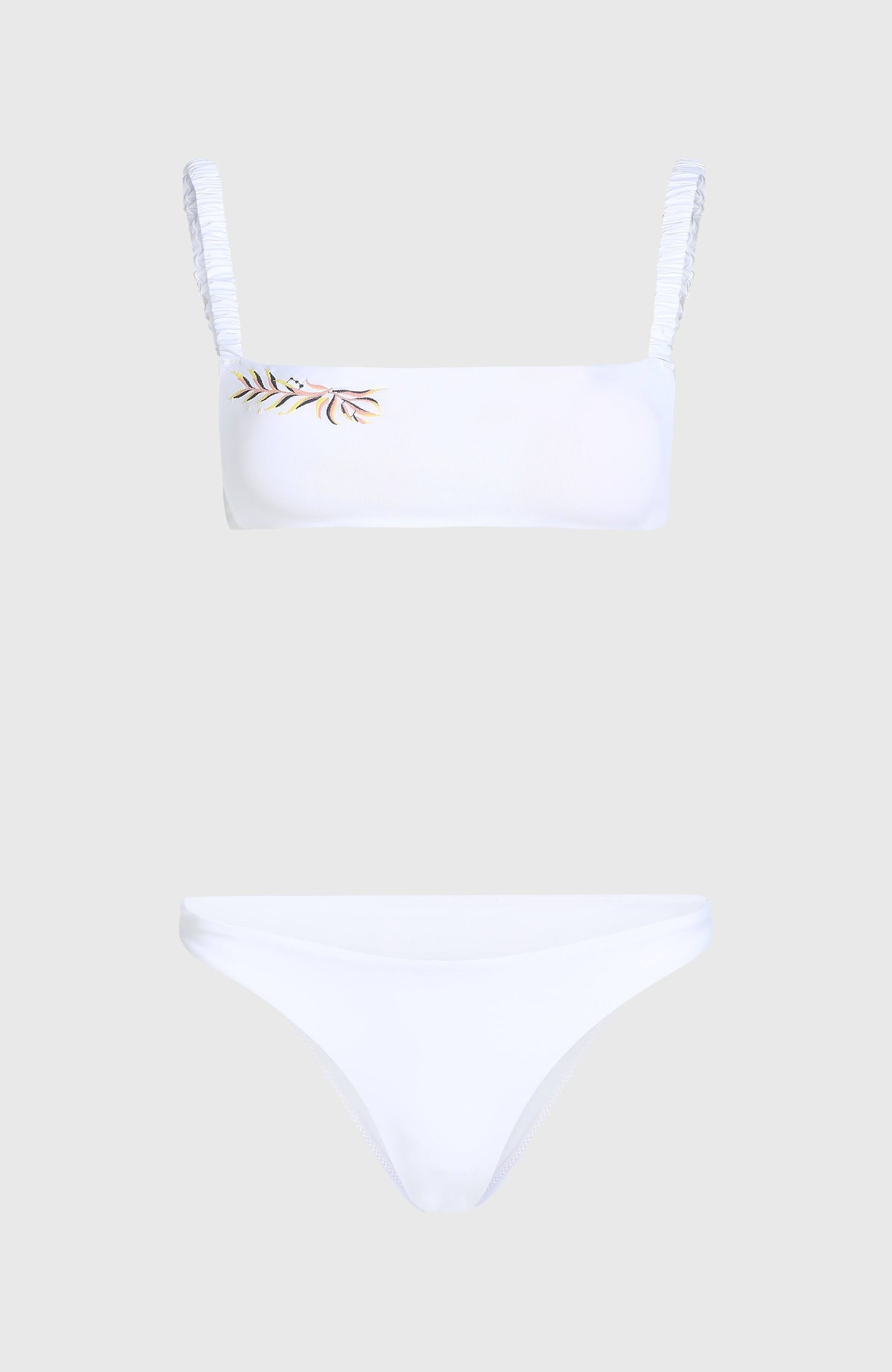 Bundoran Flamenco Embroidery Bikini Set Women Snow White