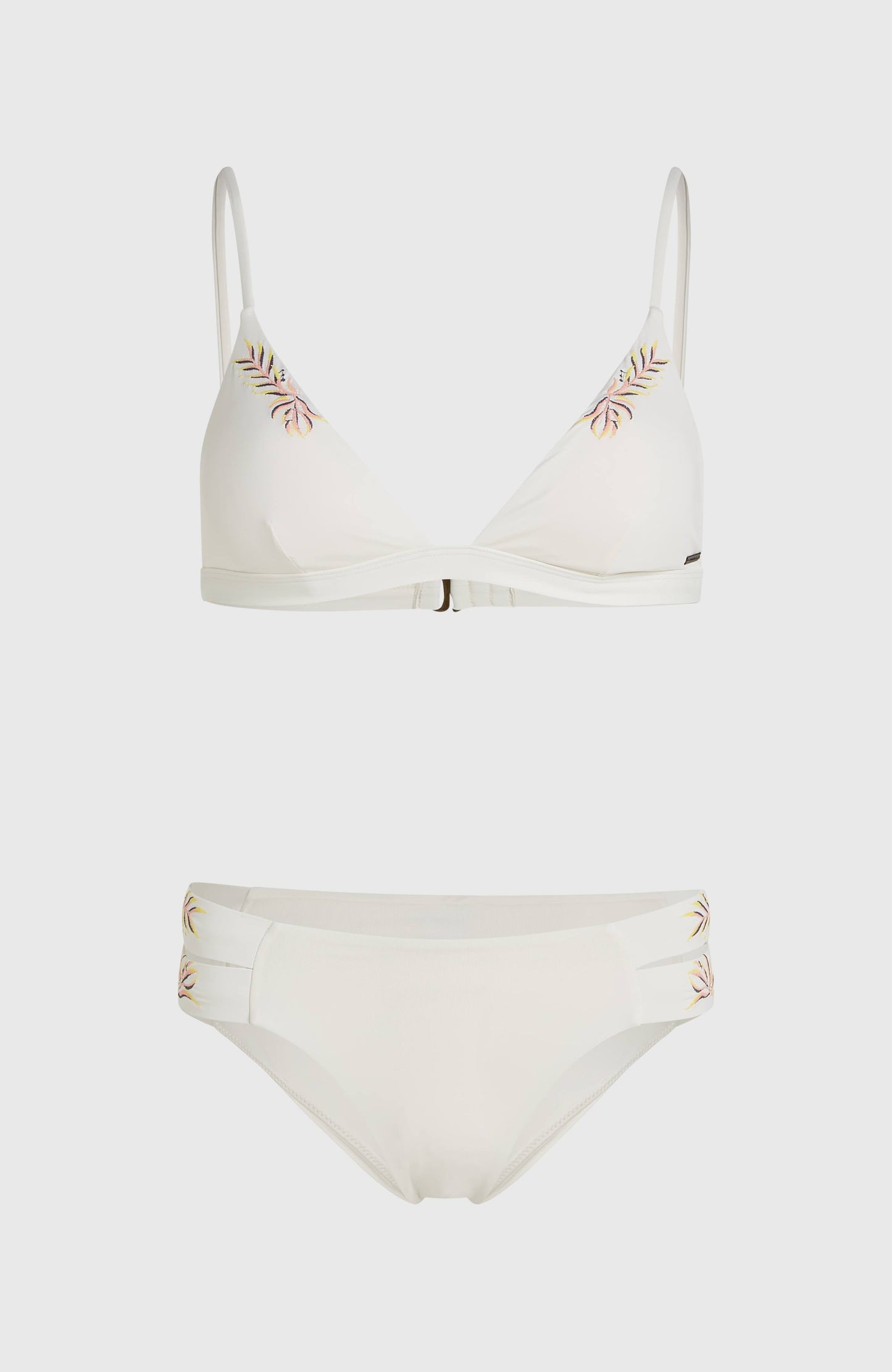 Seaside Boulder Embroidery Bikini Set Women Snow White