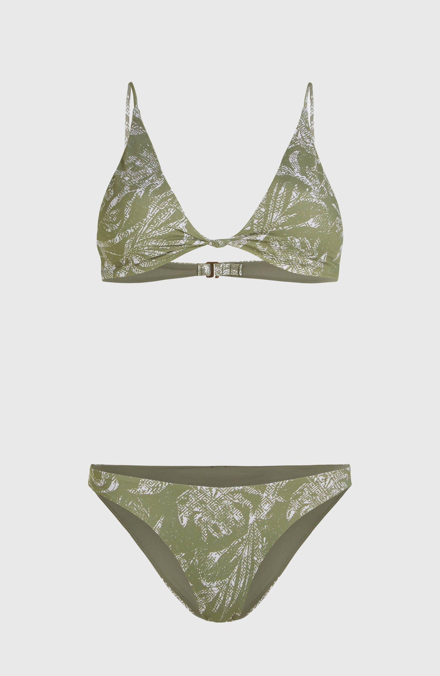 Pismo Flamenco Bikini Set Women Green Textured Jungle