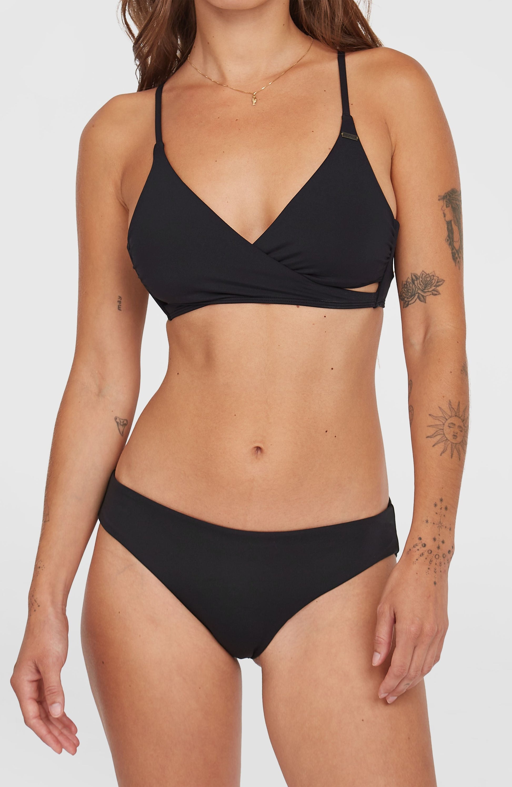 Maoi Bikini Bottoms Women Black Out