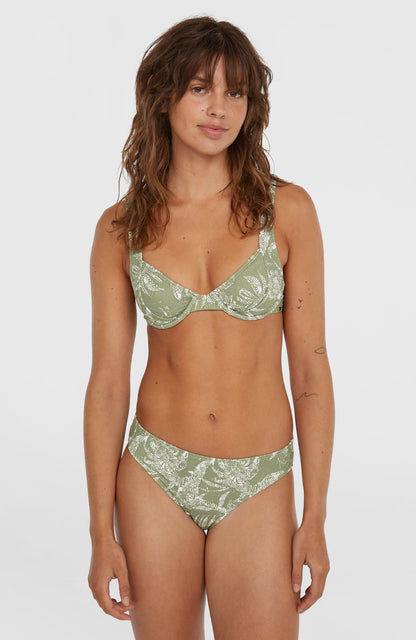 Saltwater Elsie Rita Bikini Set Women Green Textured Jungle