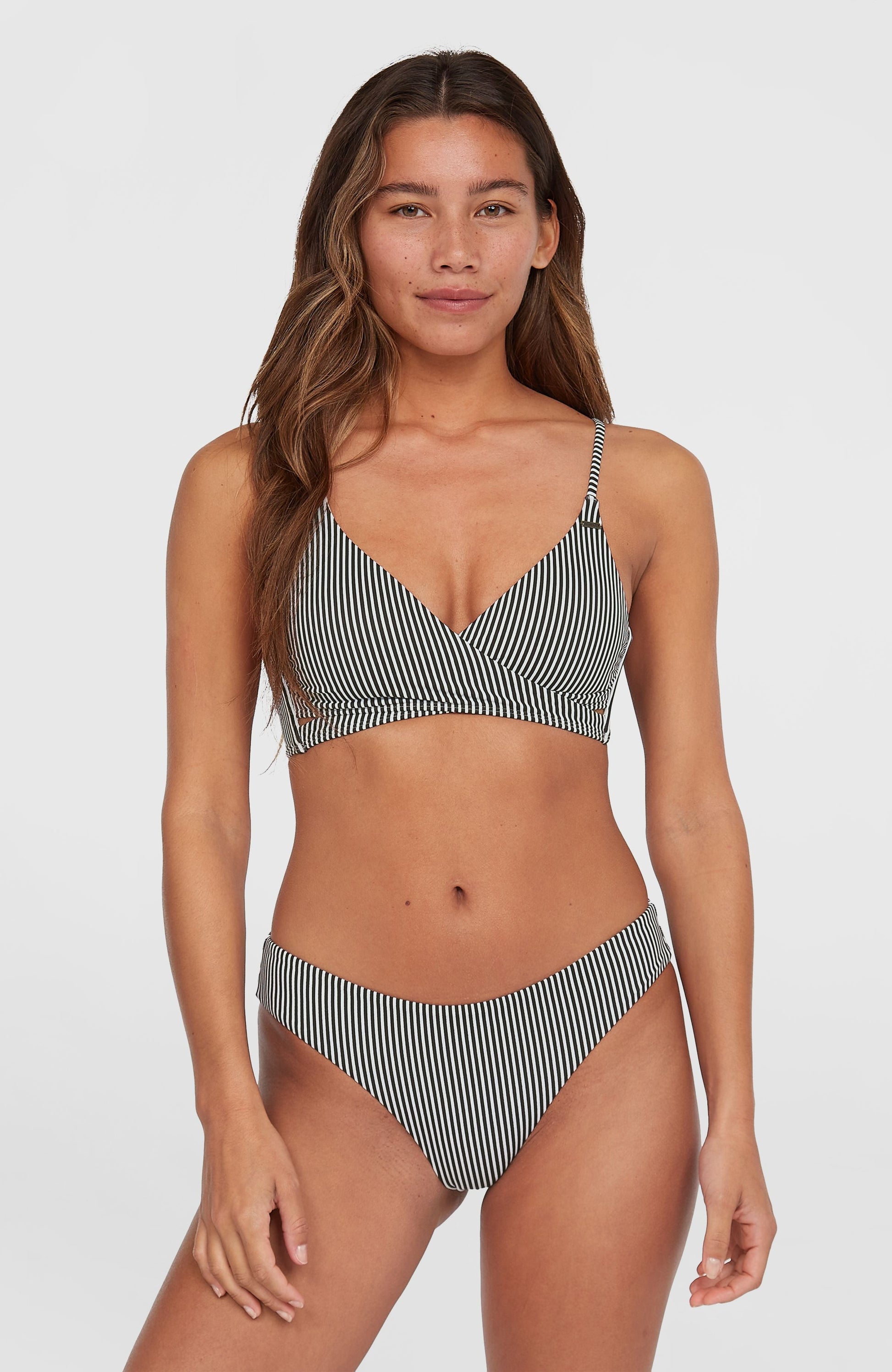 Essentials Baay Maoi Bikini Set Women Black Simple Stripe