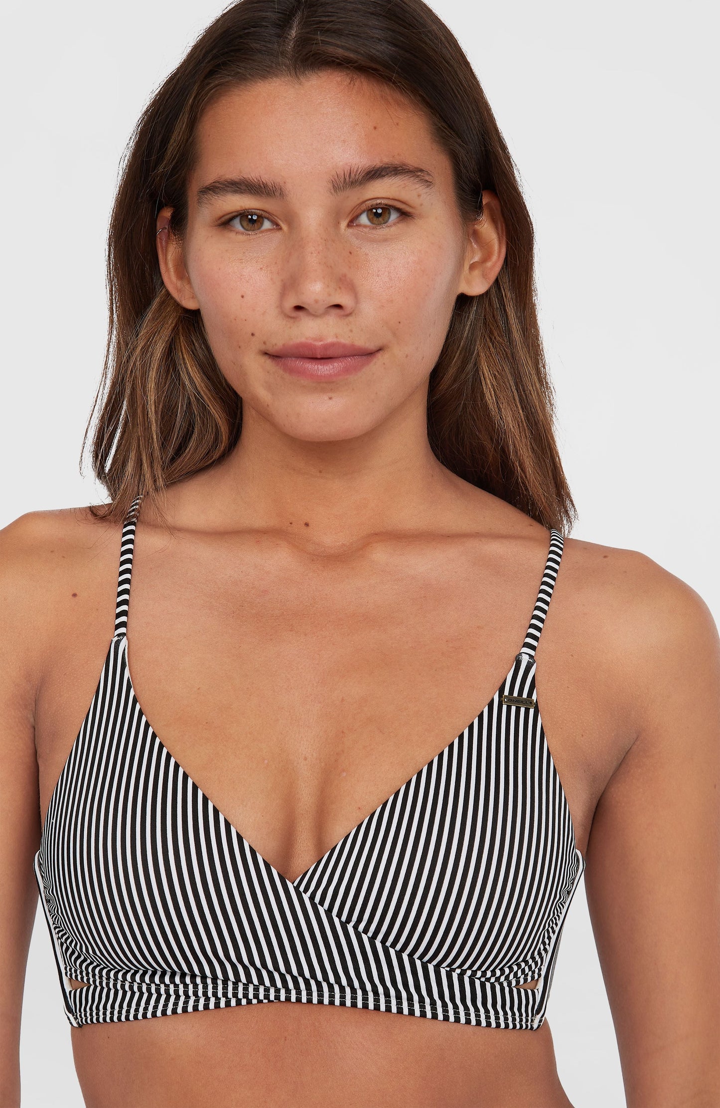 Essentials Baay Maoi Bikini Set Women Black Simple Stripe