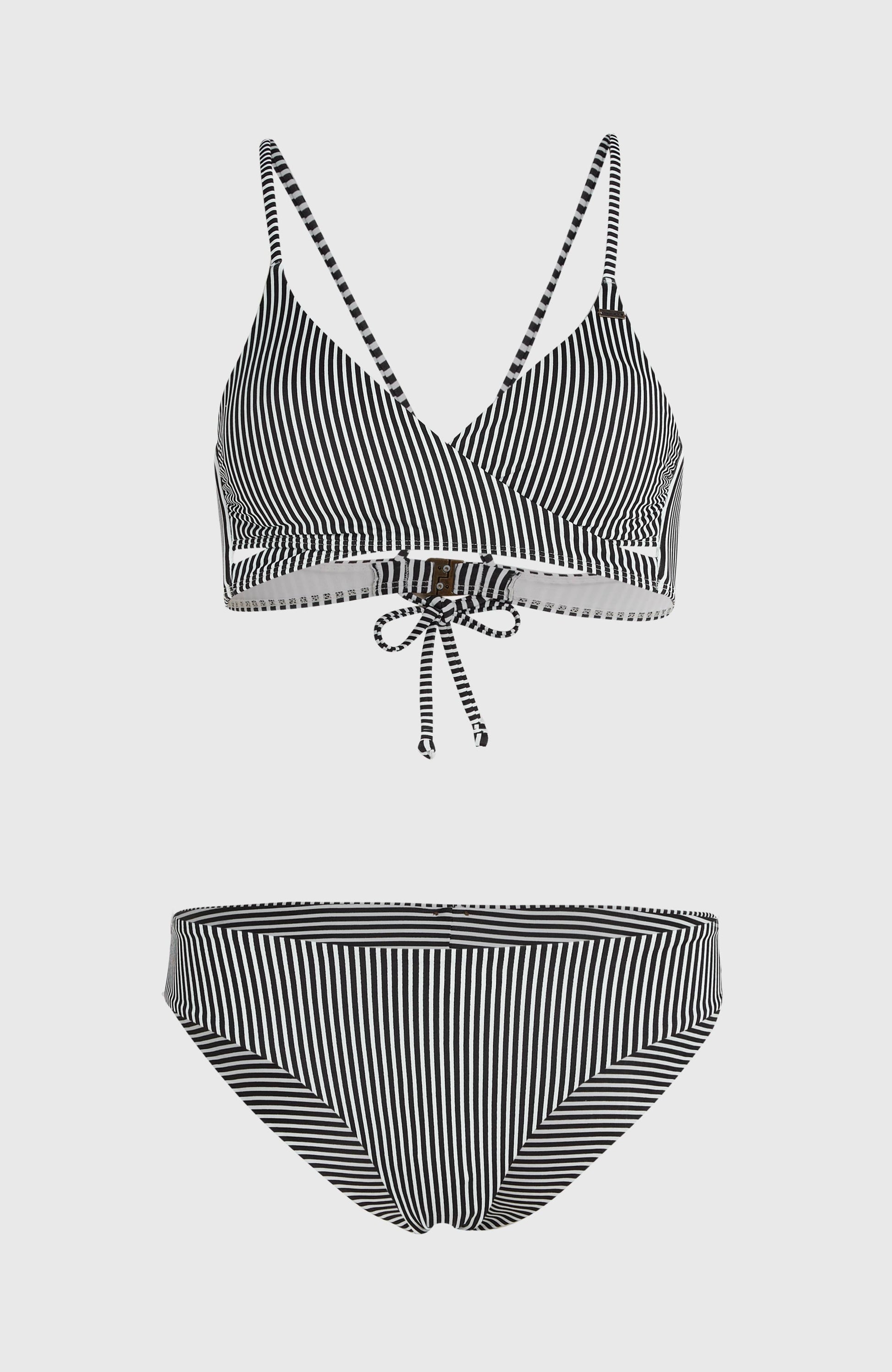 Essentials Baay Maoi Bikini Set Women Black Simple Stripe