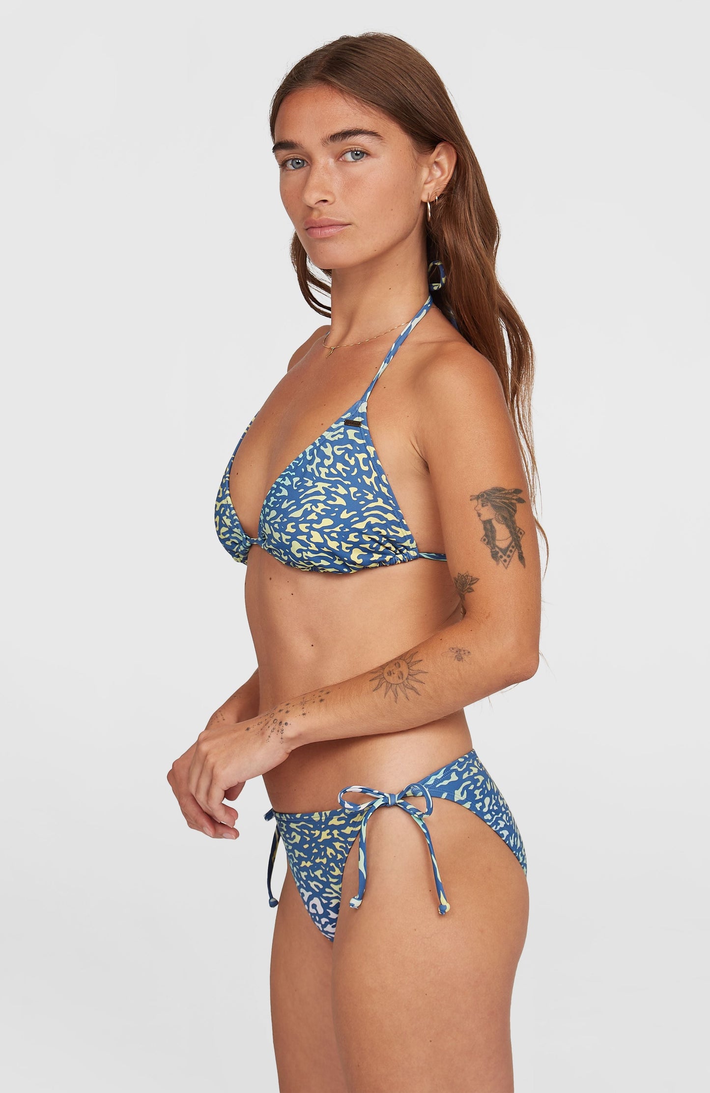 Essentials Capri Bondey Bikini Set Women Yellow Animal Blur