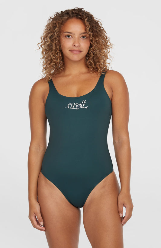 Essentials Script Swimsuit Women Alma Steel