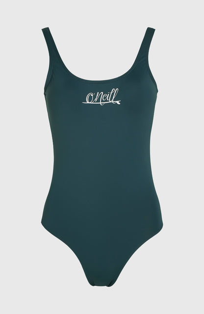 Essentials Script Swimsuit Women Alma Steel