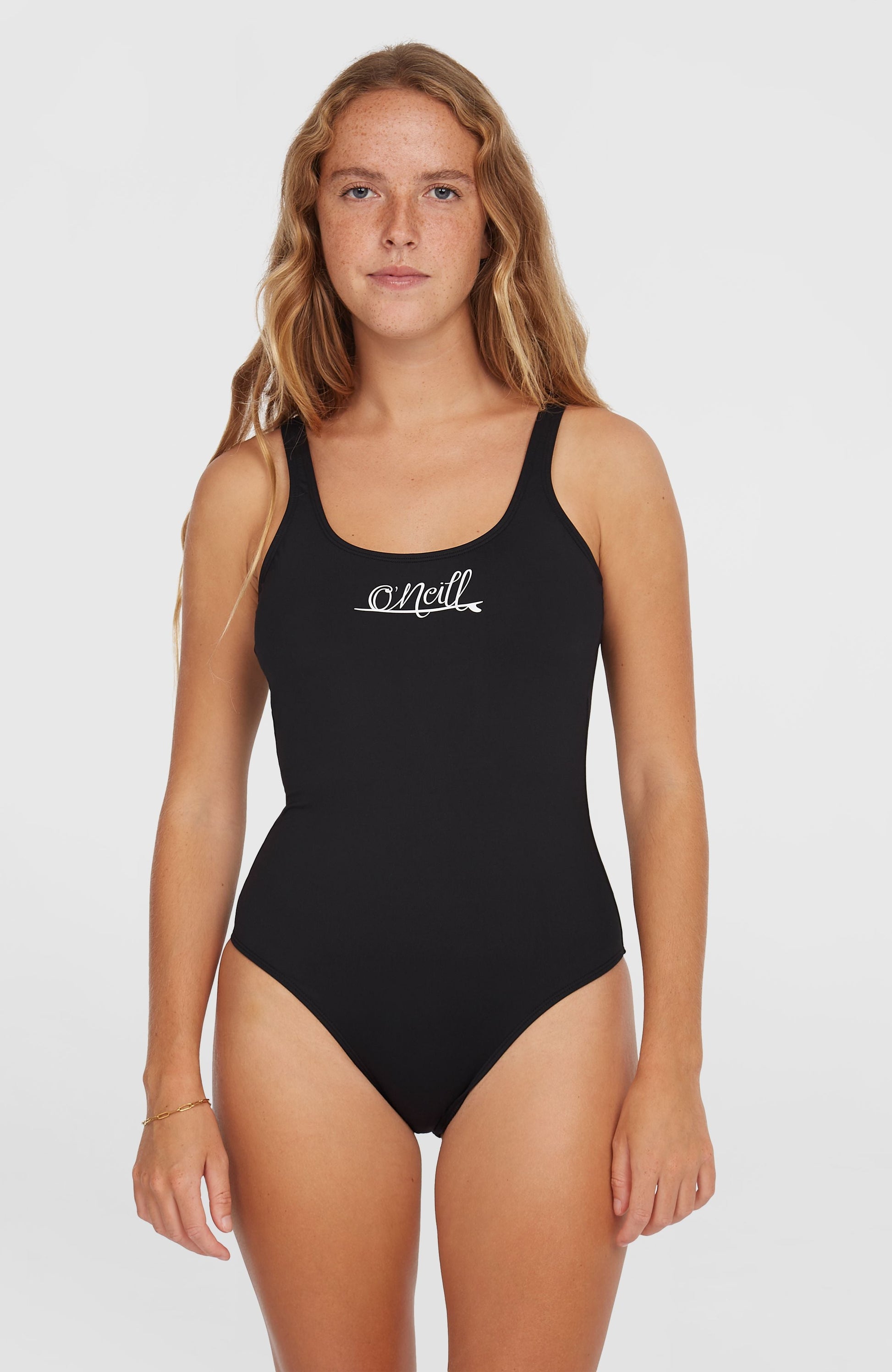 Essentials Script Swimsuit Women Black Out