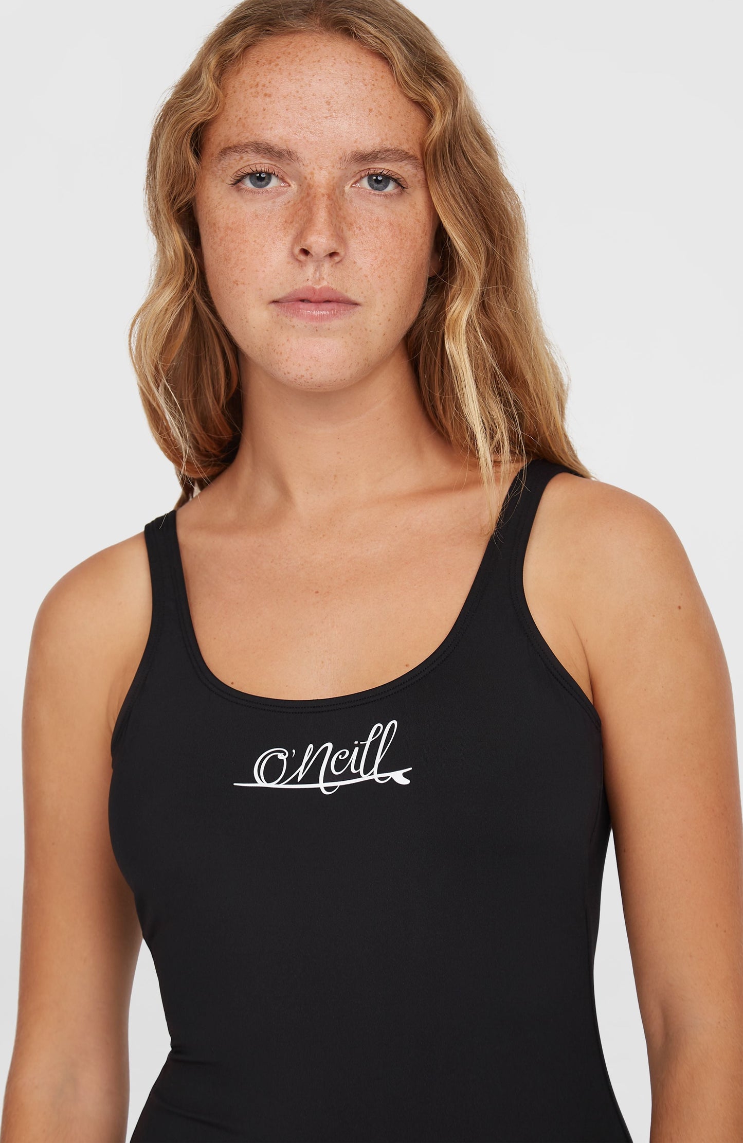 Essentials Script Swimsuit Women Black Out