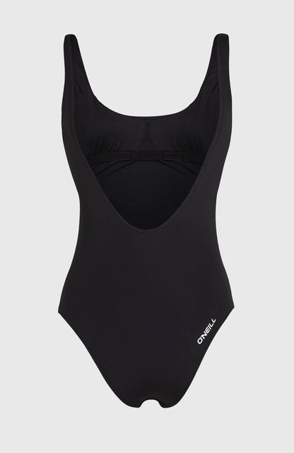 Essentials Script Swimsuit Women Black Out