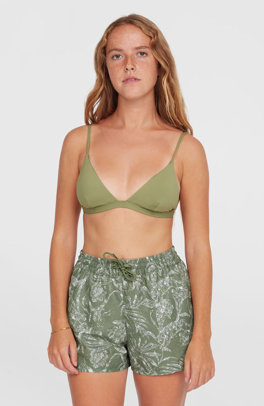 Essentials Print 12'' Swim Shorts Women Green Textured Jungle
