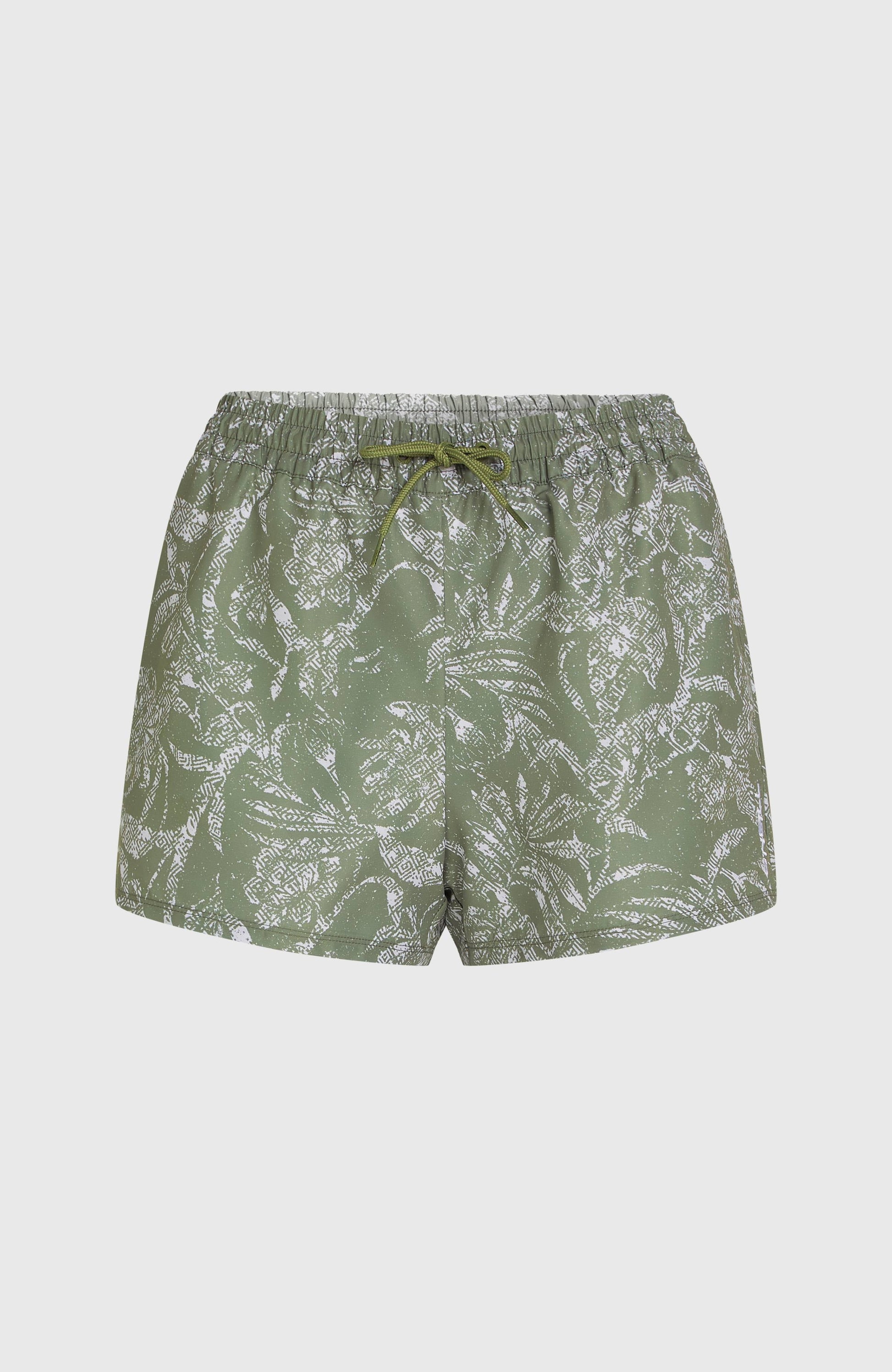Essentials Print 12'' Swim Shorts Women Green Textured Jungle