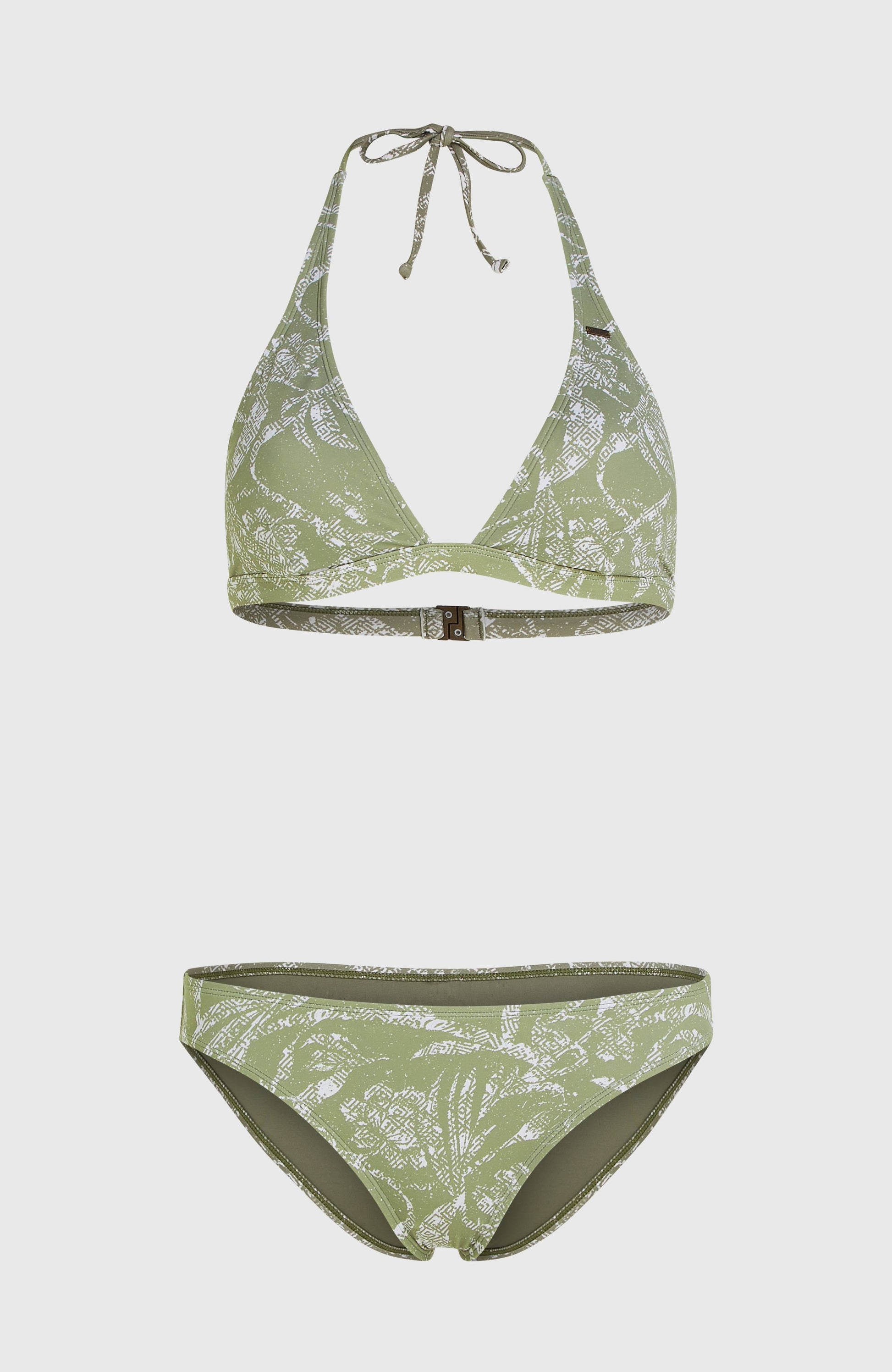 Essentials Marga Cruz Bikini Set Women Green Textured Jungle
