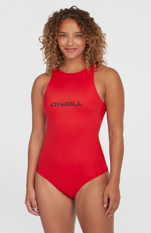 O'Neill Logo Swimsuit Women Red Coat