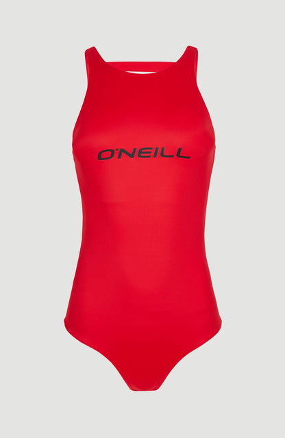O'Neill Logo Swimsuit Women Red Coat