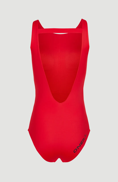 O'Neill Logo Swimsuit Women Red Coat