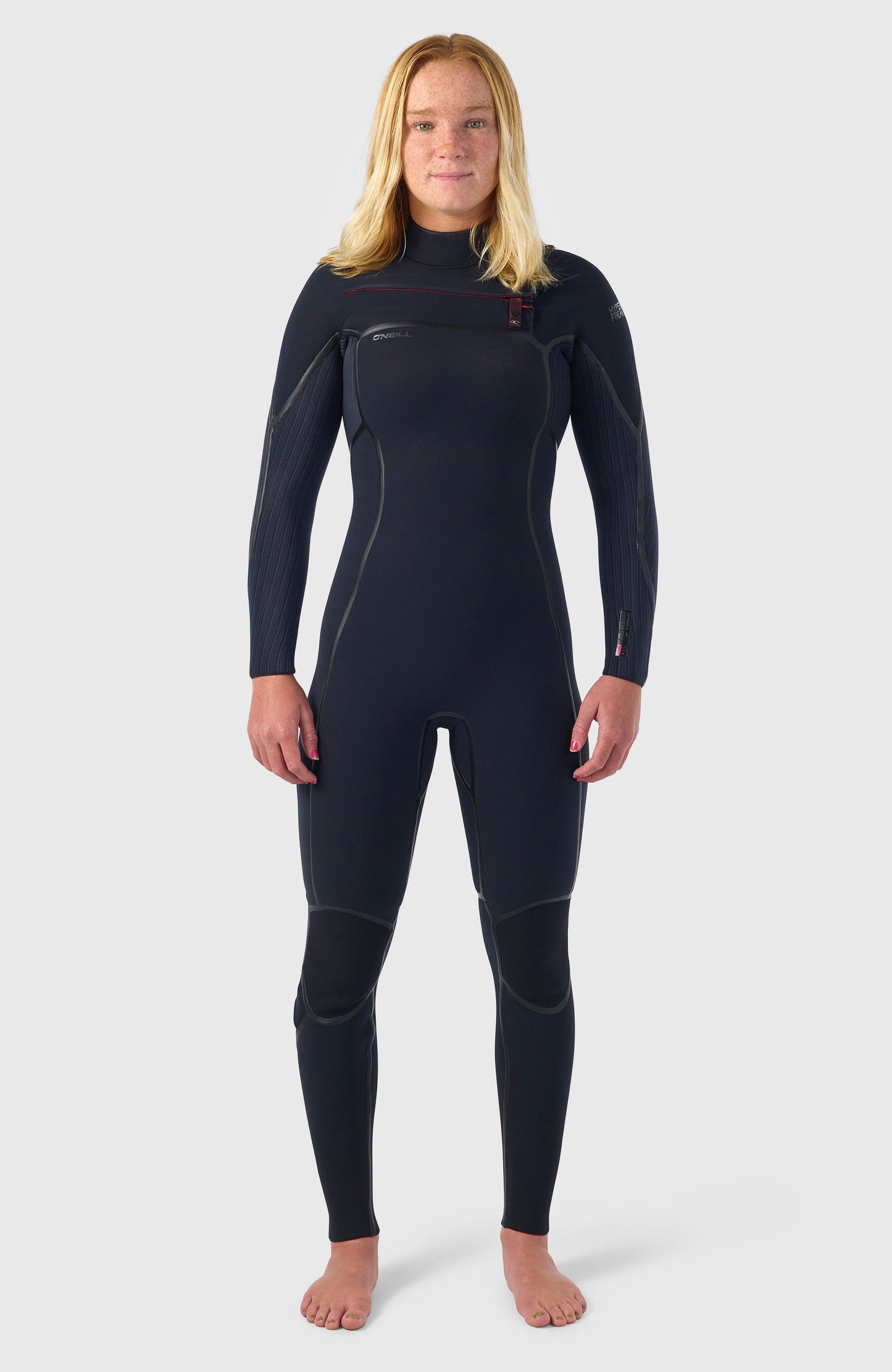 Hyperfreak Fire 4/3mm+ Chest Zip Full Wetsuit Women|Wetsuits BLACK/BLACK