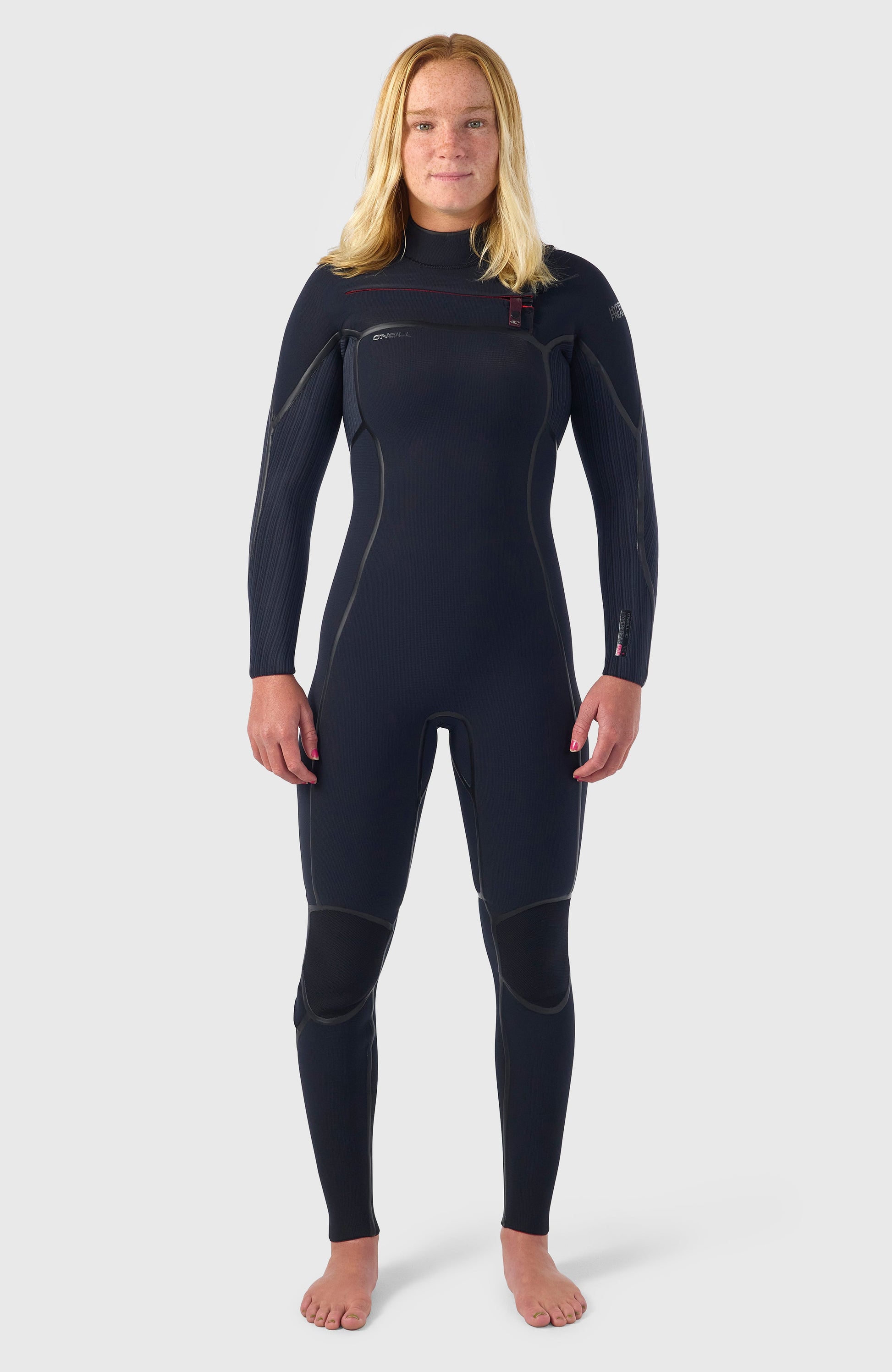 Hyperfreak Fire 4/3mm+ Chest Zip Full Wetsuit Women|Wetsuits BLACK/BLACK