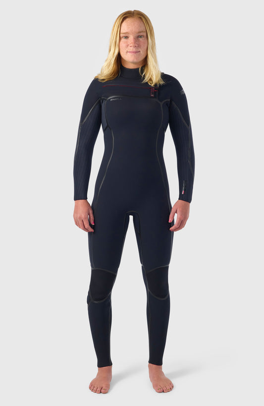 Hyperfreak Fire 4/3mm+ Chest Zip Full Wetsuit Women|Wetsuits BLACK/BLACK