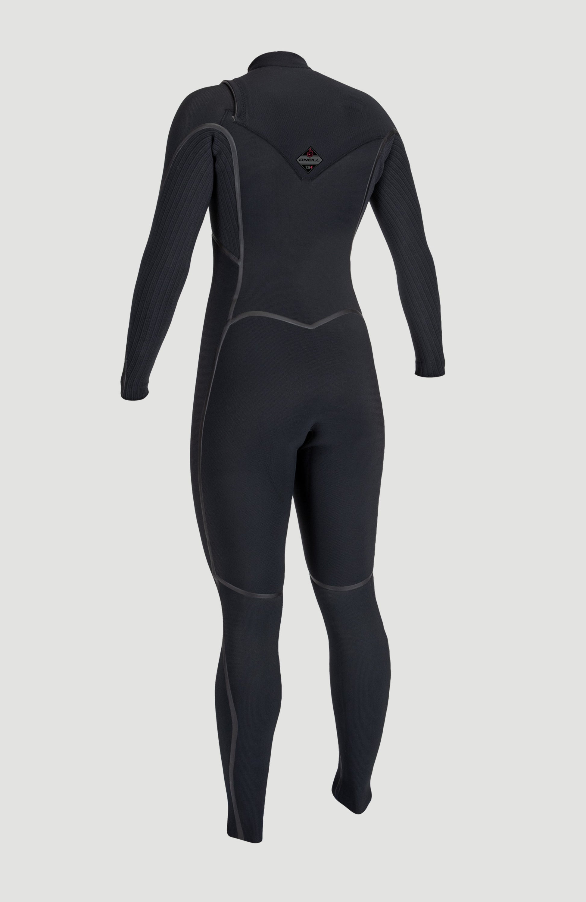 Hyperfreak Fire 4/3mm+ Chest Zip Full Wetsuit Women|Wetsuits BLACK/BLACK