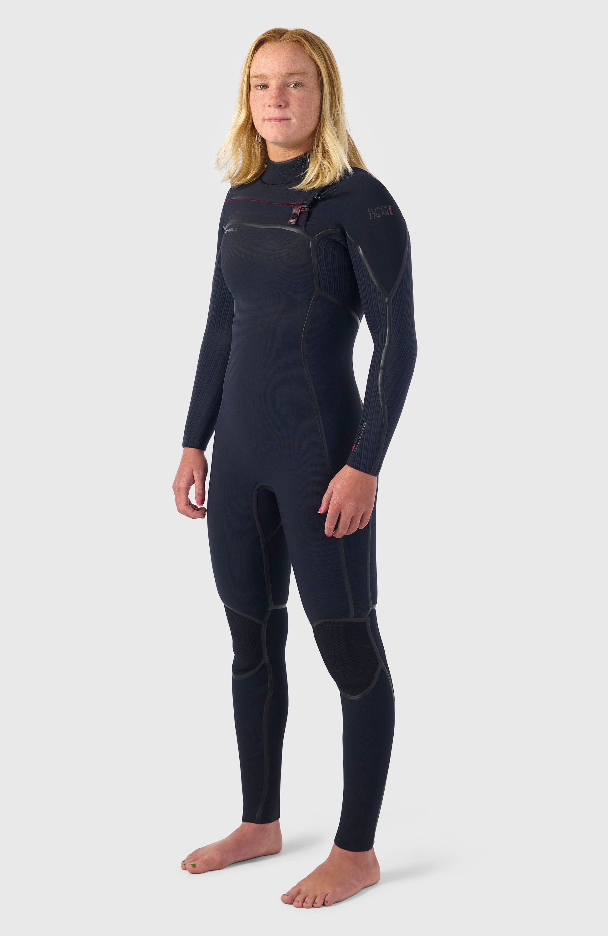 Hyperfreak Fire 4/3mm+ Chest Zip Full Wetsuit Women|Wetsuits BLACK/BLACK