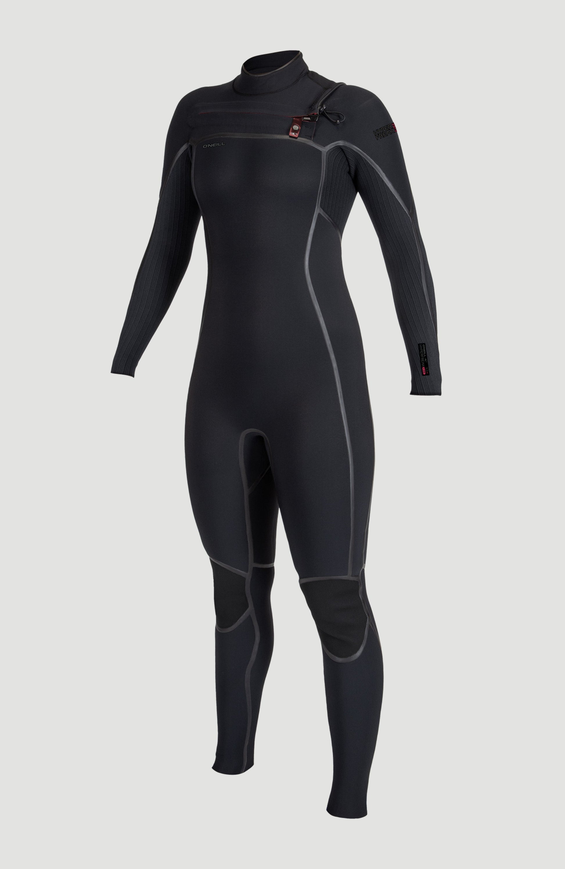 Hyperfreak Fire 4/3mm+ Chest Zip Full Wetsuit Women|Wetsuits BLACK/BLACK